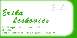 erika leskovics business card